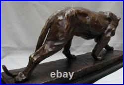 Statue Sculpture Panthere Animalier Style Art Deco Style Art Nouveau Bronze mass