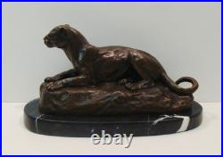 Statue Sculpture Panthere de Tunis Animalier Style Art Deco Style Art Nouveau Br