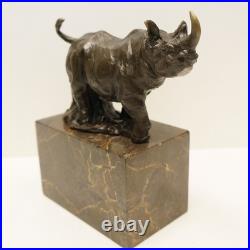 Statue Sculpture Rhinoceros Animalier Style Art Deco Style Art Nouveau Bronze ma
