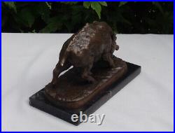 Statue Sculpture Sanglier Animalier Chasse Style Art Deco Style Art Nouveau Bron