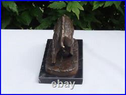 Statue Sculpture Sanglier Animalier Chasse Style Art Deco Style Art Nouveau Bron