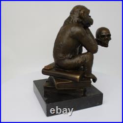 Statue Sculpture Singe Animalier Style Art Deco Style Art Nouveau Bronze massif Statue Sculpture Singe Animalier Style Art Deco Style Art Nouveau Bronze massif