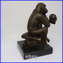 Statue Sculpture Singe Animalier Style Art Deco Style Art Nouveau Bronze massif