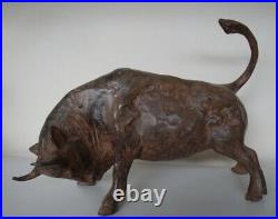 Statue Sculpture Taureau Animalier Corrida Tauromachie Style Art Deco Style Art