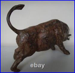 Statue Sculpture Taureau Animalier Corrida Tauromachie Style Art Deco Style Art