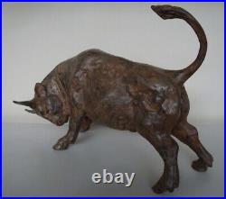 Statue Sculpture Taureau Animalier Corrida Tauromachie Style Art Deco Style Art