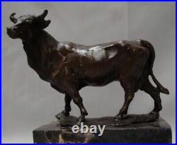 Statue Sculpture Taureau Animalier Style Art Deco Style Art Nouveau Bronze massi