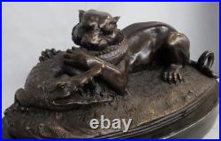Statue Sculpture Tigre Crocodile Animalier Style Art Deco Style Art Nouveau Bron Statue Sculpture Tigre Crocodile Animalier Style Art Deco Style Art Nouveau Bron