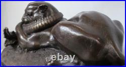 Statue Sculpture Tigre Crocodile Animalier Style Art Deco Style Art Nouveau Bron Statue Sculpture Tigre Crocodile Animalier Style Art Deco Style Art Nouveau Bron