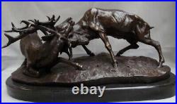 Statue en bronze Cerf Animalier Chasse Style Art Deco Style Art Nouveau Bronze S