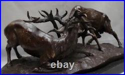 Statue en bronze Cerf Animalier Chasse Style Art Deco Style Art Nouveau Bronze S