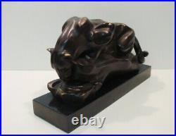 Statue en bronze Cougar Animalier Style Art Deco Style Art Nouveau Bronze Signe