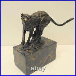 Statue en bronze Guépard Animalier Style Art Deco Style Art Nouveau Bronze Signe