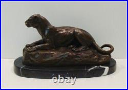 Statue en bronze Lion Lionne Animalier Style Art Deco Style Art Nouveau Bronze S