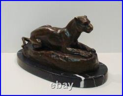 Statue en bronze Lion Lionne Animalier Style Art Deco Style Art Nouveau Bronze S