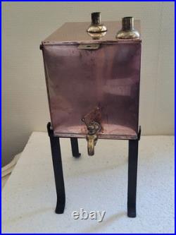 Stérilisateur-étuve ancien-laboratoire/pharmacie-cuivre rouge/Art Déco/1920