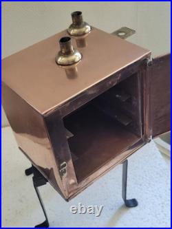 Stérilisateur-étuve ancien-laboratoire/pharmacie-cuivre rouge/Art Déco/1920
