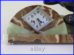 Superbe garniture pendule Art Déco J. De Roncourt clock collection 1920