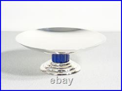 Surélevé Emile Puiforcat France Métal Argenté Silverplate Art Déco Assiette