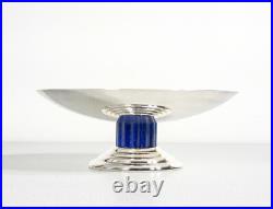 Surélevé Emile Puiforcat France Métal Argenté Silverplate Art Déco Assiette