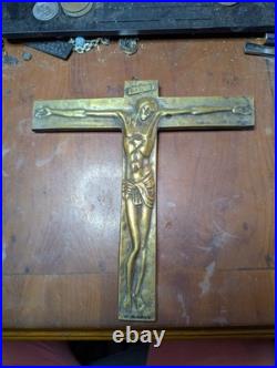Szwarc Marek Crucifix Croix Art Déco Bronze