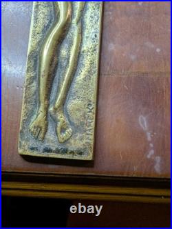 Szwarc Marek Crucifix Croix Art Déco Bronze