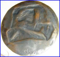 TB1240 GRAND MEDAILLON ART DECO ami, entends-tu BRONZE RESISTANCE