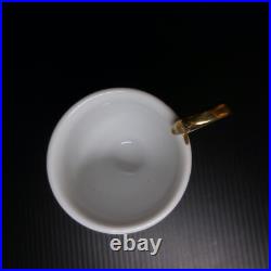 Tasse café céramique porcelaine or fin vintage Art Déco table collection N6207