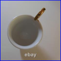 Tasse café céramique porcelaine or fin vintage Art Déco table collection N6207