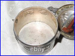 Tirelire Vintage Art Déco En Métal Avec Motif Chien/Chat! Fabriqué Par WMF