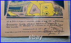 Très Rare Art Deco Quat'Z'Arts Babylon Invitation Paris 1933 Canteloup Sabrou