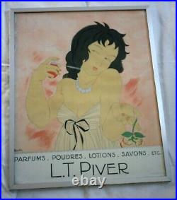 Tres Rare Publicite Originale Art Deco / Parfumerie L. T. Piver / Charles Martin