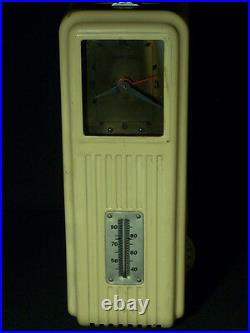 Très bon état vintage sampsel ART DECO Thermostat programmable Heat Cool 24VAC Horloge No + Caroline du Nord USA