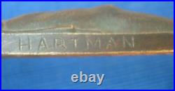 V55 RARE GRAND Crucifix Bronze HARTMANN Art Deco 26cm à suspendre Collection