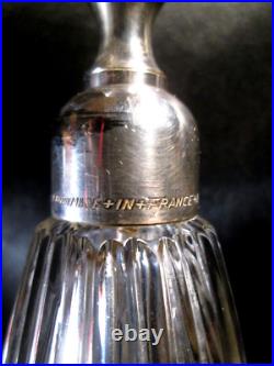 VAPORISATEUR PARFUM Marcel FRANCK cristal &plaqué argent flagrance Art Deco 1930