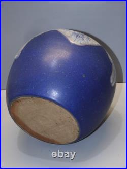 -VASE BOULE LEON POINTU GRES de PUISAYE ART DECO CERAMIQUE COLLECTION XXe D