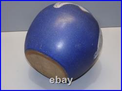 -VASE BOULE LEON POINTU GRES de PUISAYE ART DECO CERAMIQUE COLLECTION XXe D