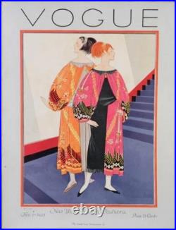 VOGUE USA Nov 1925 Georges Lepape New York Winter Fashions Art Deco