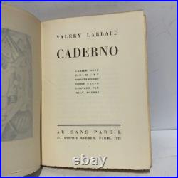 Valéry Larbaud Caderno ill Mily Possoz Art Deco 1/1050 Paris 1927 BE