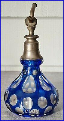 Vaporisateur à parfum art déco cristal doublé Art Deco Crystal Perfume Spray
