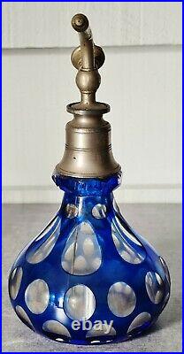 Vaporisateur à parfum art déco cristal doublé Art Deco Crystal Perfume Spray