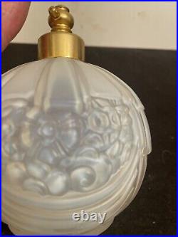 Vaporisateur flacon parfum verre opalescent Alexandre de Paris epoque art deco