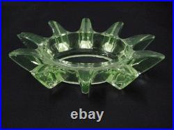 Vase fleur figurine femme en verre uranium années 30 art déco vintage collection
