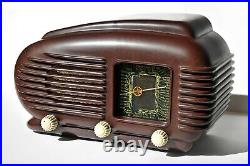 Vintage 50s Tube Radio TESLA 308U TALISMAN Bakelite Art Deco Design Streamline