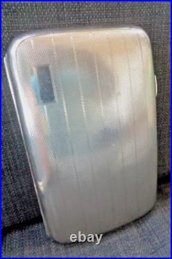 Vintage Art Déco Argent Sterling Cigare Étui H/M 1931 Birmingham Smith & Bartlam