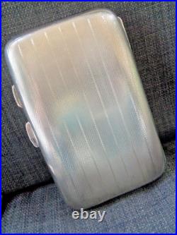 Vintage Art Déco Argent Sterling Cigare Étui H/M 1931 Birmingham Smith & Bartlam