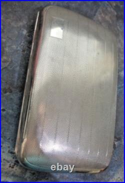 Vintage Art Déco Argent Sterling Cigare Étui H/M 1931 Birmingham Smith & Bartlam