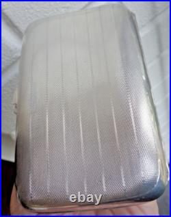 Vintage Art Déco Argent Sterling Cigare Étui H/M 1931 Birmingham Smith & Bartlam