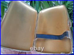 Vintage Art Déco Argent Sterling Cigare Étui H/M 1931 Birmingham Smith & Bartlam