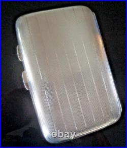 Vintage Art Déco Argent Sterling Cigare Étui H/M 1931 Birmingham Smith & Bartlam
